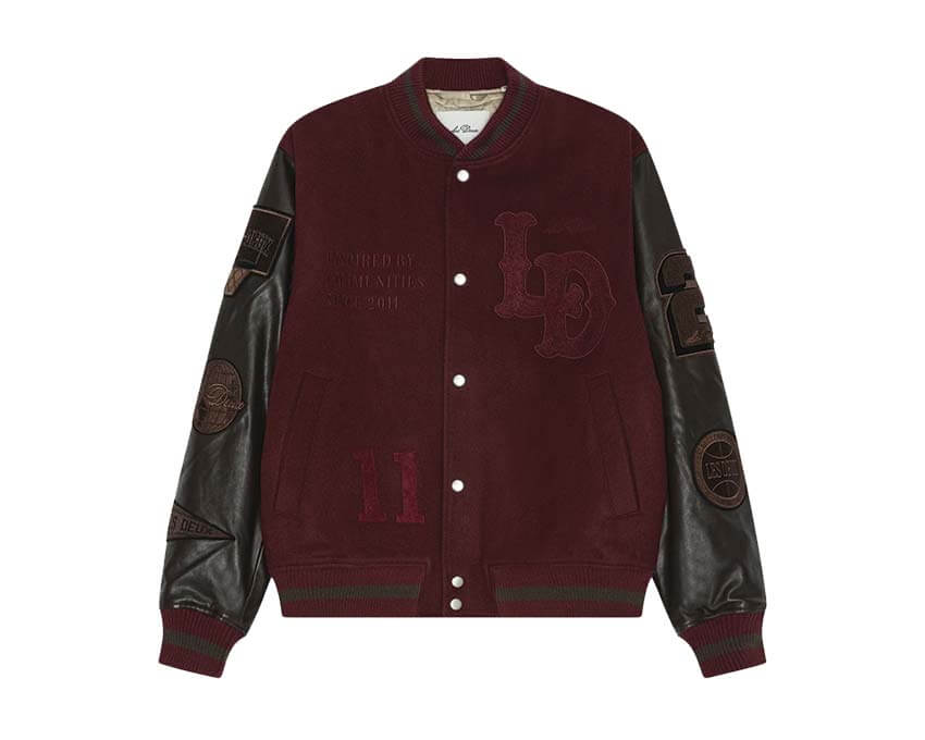 Les Deux Varsity Jacket "Chocolate Truffle Red"