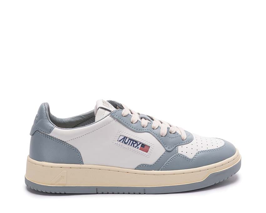 Autry Medalist Low "White Silver Blue"