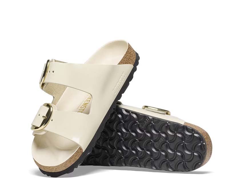 Birkenstock Arizona Big Buckle Natural Leather Patent