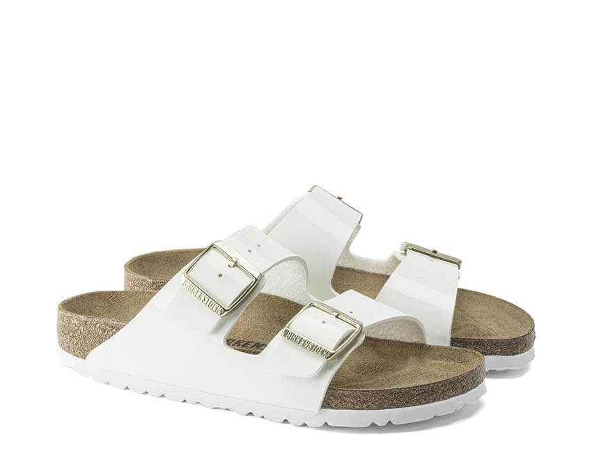 Birkenstock Arizona Birko-Flor "Patent White"