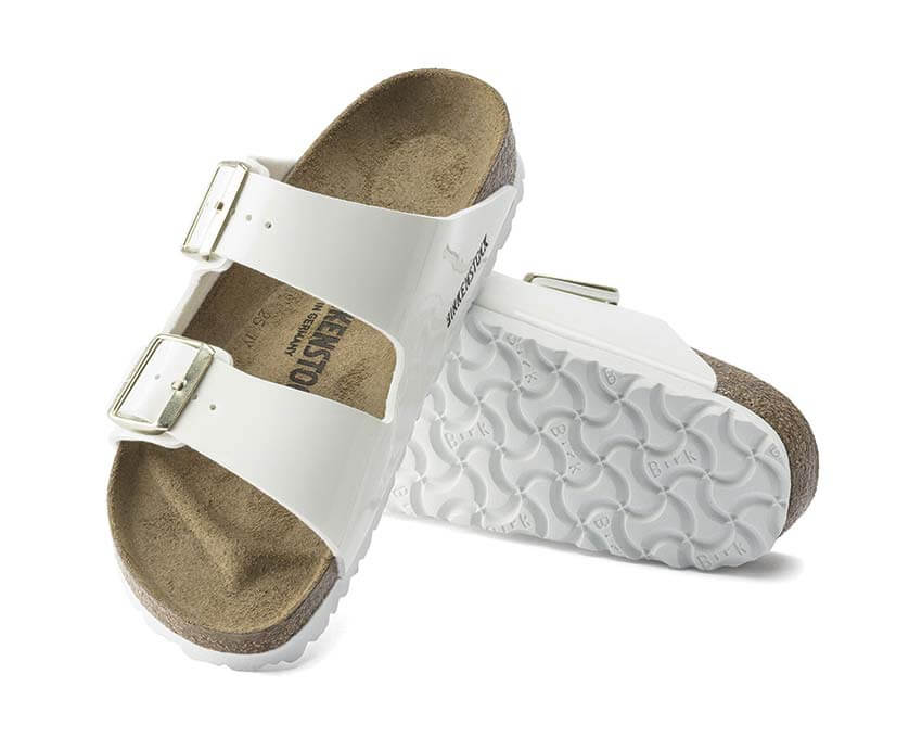 Birkenstock Arizona Birko-Flor "Patent White"