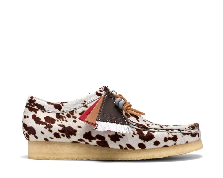 Clarks Wallabee "Brown Cow Print"