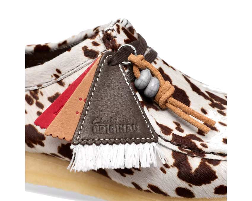 Clarks Wallabee "Brown Cow Print"