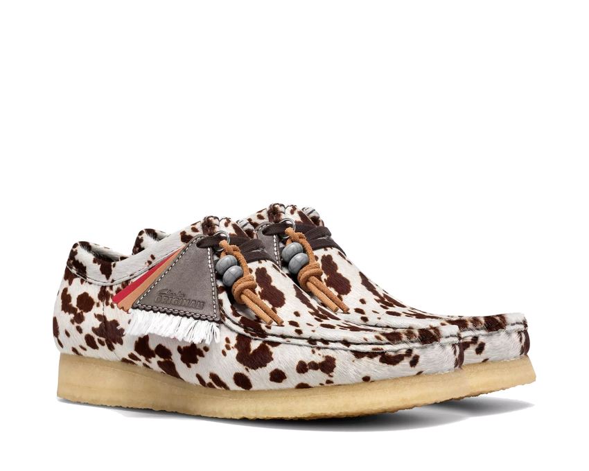 Clarks Wallabee "Brown Cow Print"