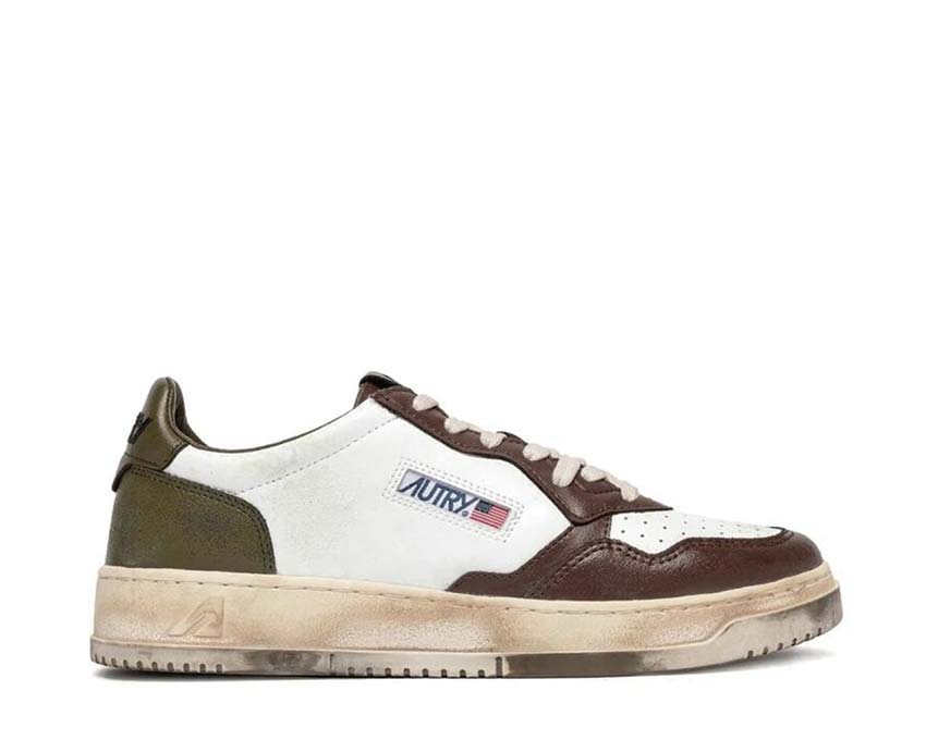 Autry Super Vintage Low "White Brown"