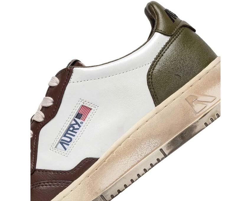 Autry Super Vintage Low "White Brown"