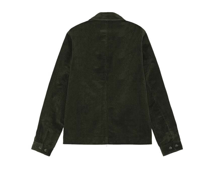 Les Deux Corduroy Zipper Coach Jacket "Rosin Green"