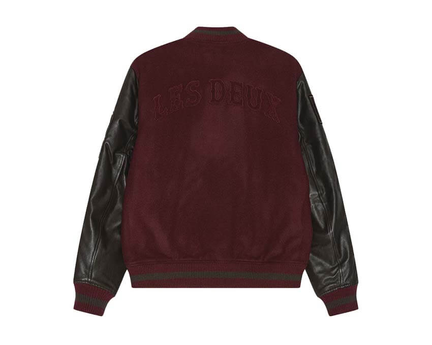 Les Deux Varsity Jacket "Chocolate Truffle Red"