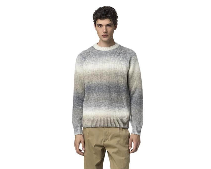 K-Way Valter Shaded Yarn Pullover "Grey Beige Degrade"