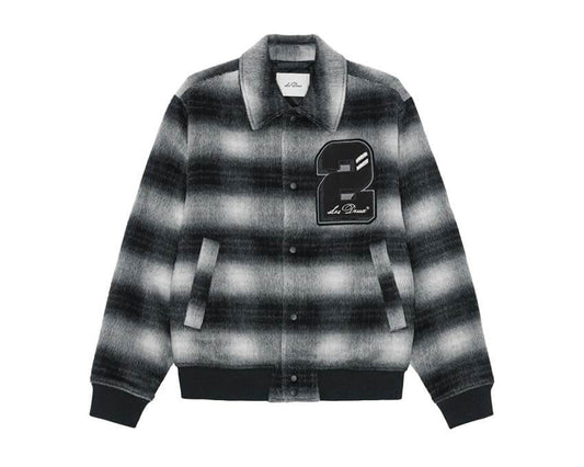 Les Deux Shadowcheck Varsity Jacket "Black"