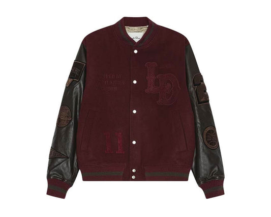 Les Deux Varsity Jacket "Chocolate Truffle Red"