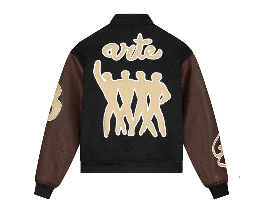 Arte Varsity Jacket "Black/Brown"