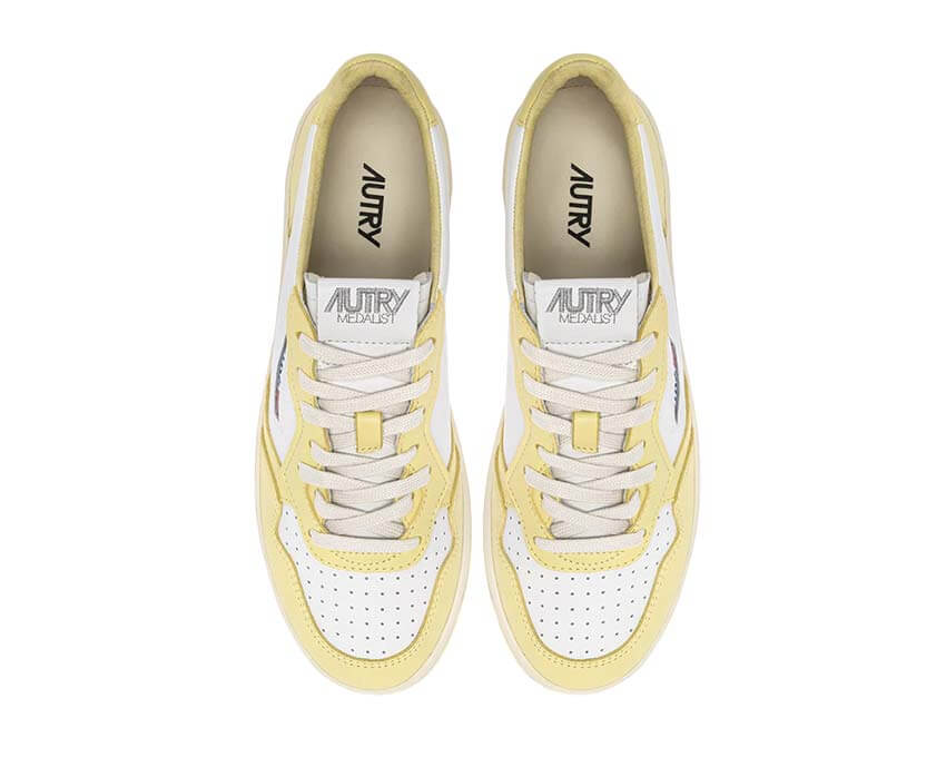 Autry Medalist Low W "White Yellow"