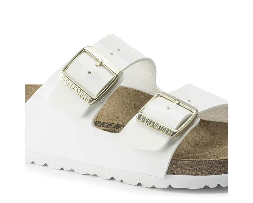 Birkenstock Arizona Birko-Flor "Patent White"