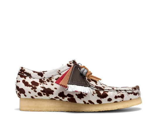 Clarks Wallabee "Brown Cow Print"