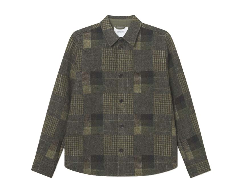 Les Deux Kody Patchwork Wool Overshirt