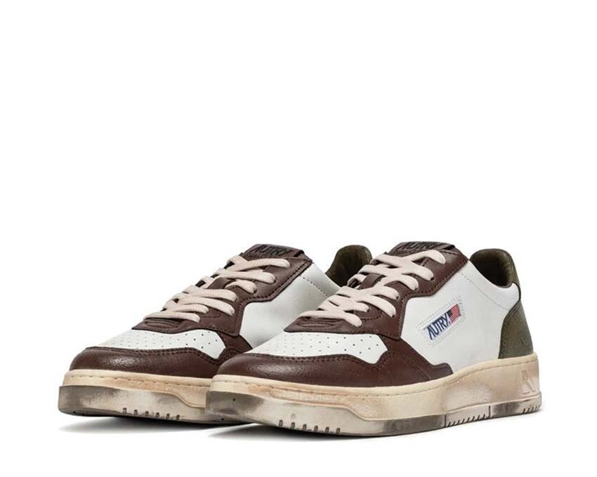 Autry Super Vintage Low "White Brown"