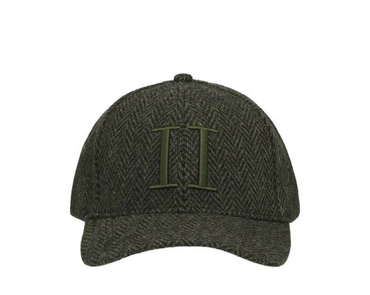 Les Deux Core Herringbone Baseball Cap "Rifle Green"